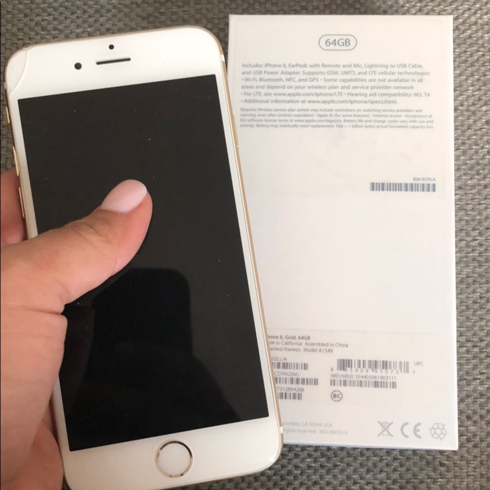 iPhone 6, Gold 64GB